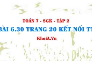 Bài 6.30 trang 20 Toán 7 Kết nối tri thức Tập 2